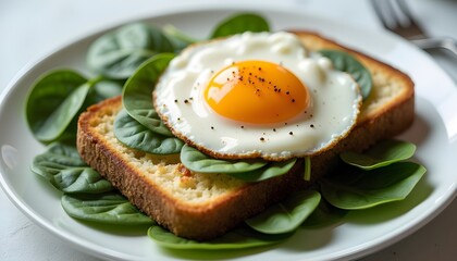 Toast Bread, Tea with Egg Sauce